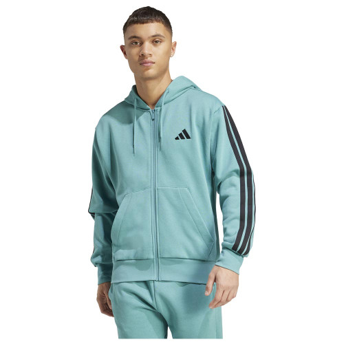 Adidas Ανδρική ζακέτα Essentials 3-Stripes Fleece Full-Zip Hoodie
